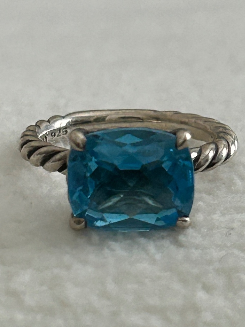 David Yurman aquamarine ring